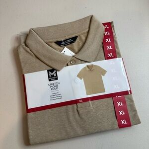 NWT Men’s Member’s Mark Stretch Piqué Polo Size XL Khaki